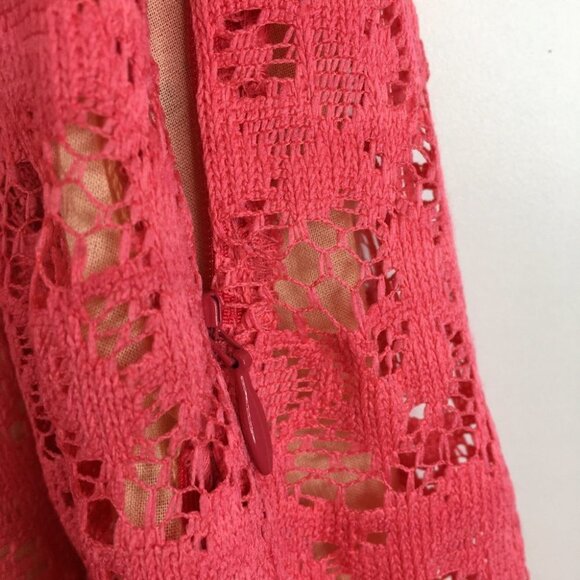 Free People Rocco coral peach lace open back Dress Size 0 - Picture 7 of 11